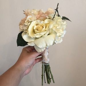 Silk Rose & Hydrangea Floral Bouquet